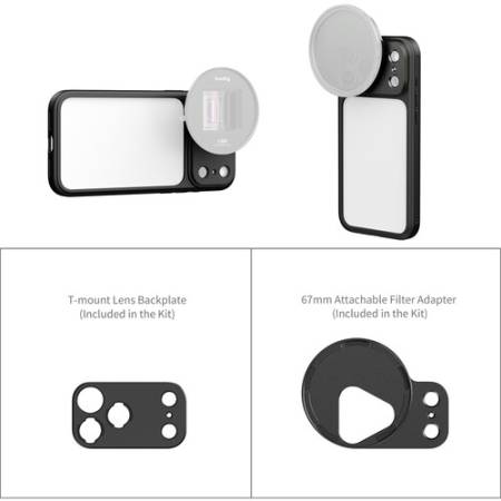 SmallRig 5793 x FilMov - fotograficzne etui typu bumper (ramka) do iPhone 17 Pro Max + adapter obiektywu i filtra 67mm